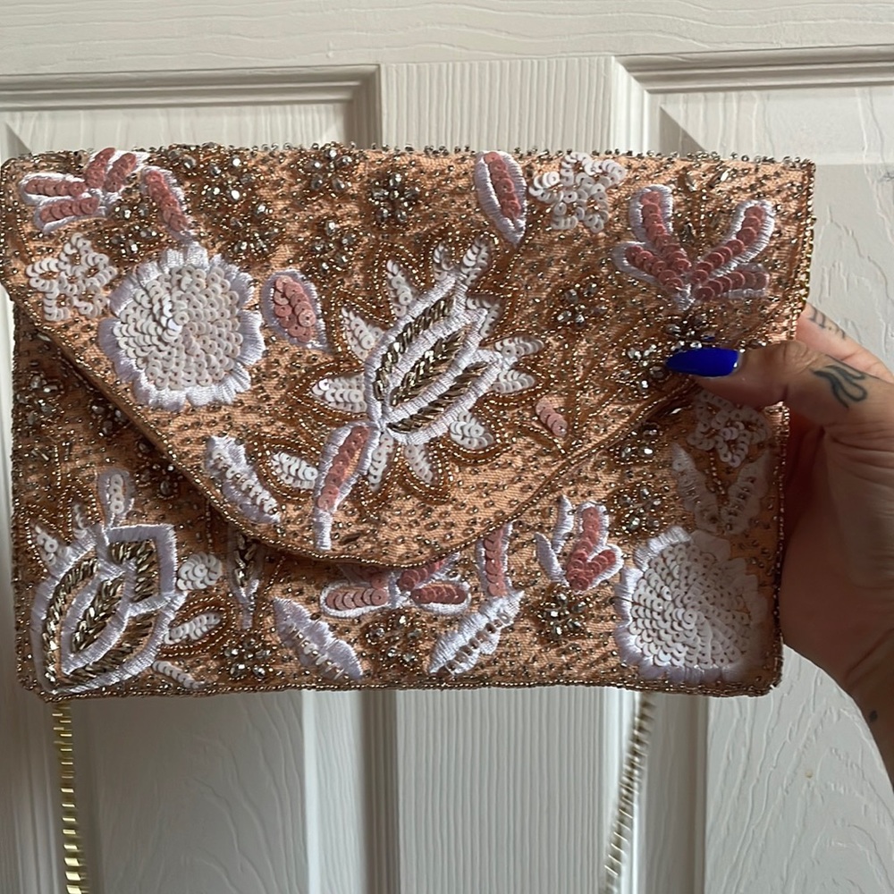 embroidered clutch/ crossbody